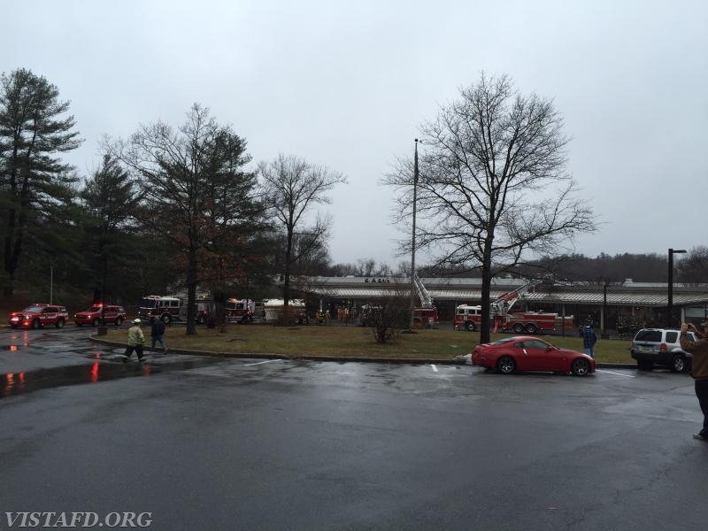 Photo from the scene of mutual aid &quot;smoke in the structure&quot; call at John Jay Middle School - 1/10/16