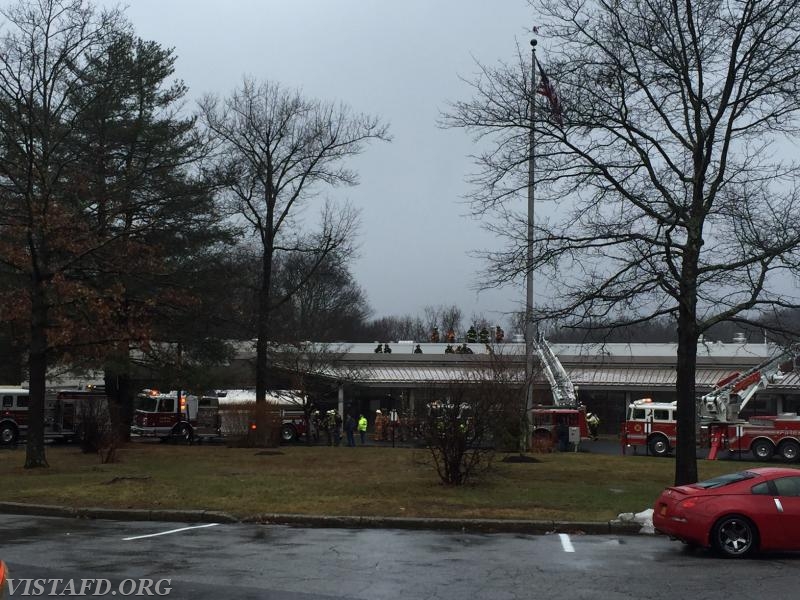 Photo from the scene of mutual aid &quot;smoke in the structure&quot; call at John Jay Middle School - 1/10/16