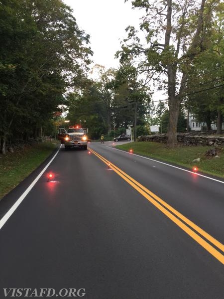 Utility pole fire on Smith Ridge Road - 9/20/16