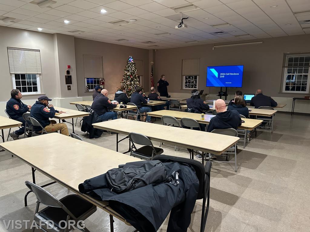 Vista Fire Department personnel participating during the &quot;2024 Call Reviews&quot; drill - 12/09/24