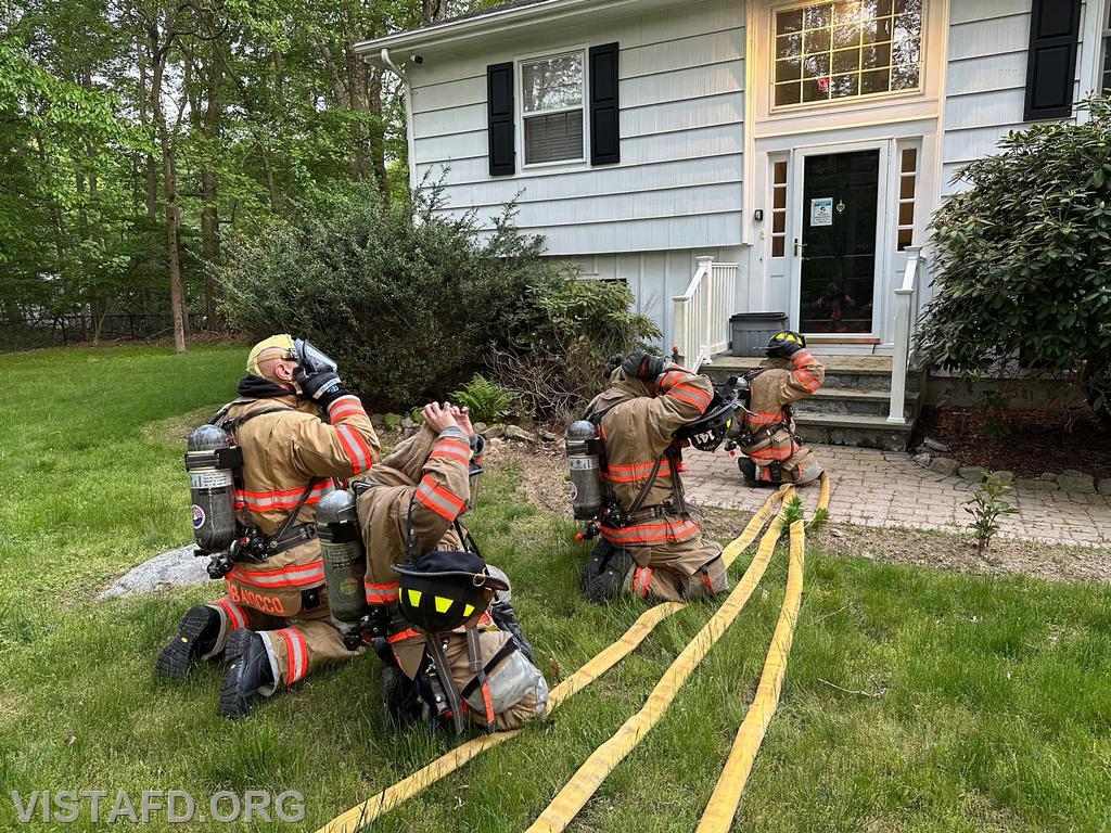 Vista Firefighters practice SCBA operations before entering the &quot;structure fire&quot; - 05/15/23