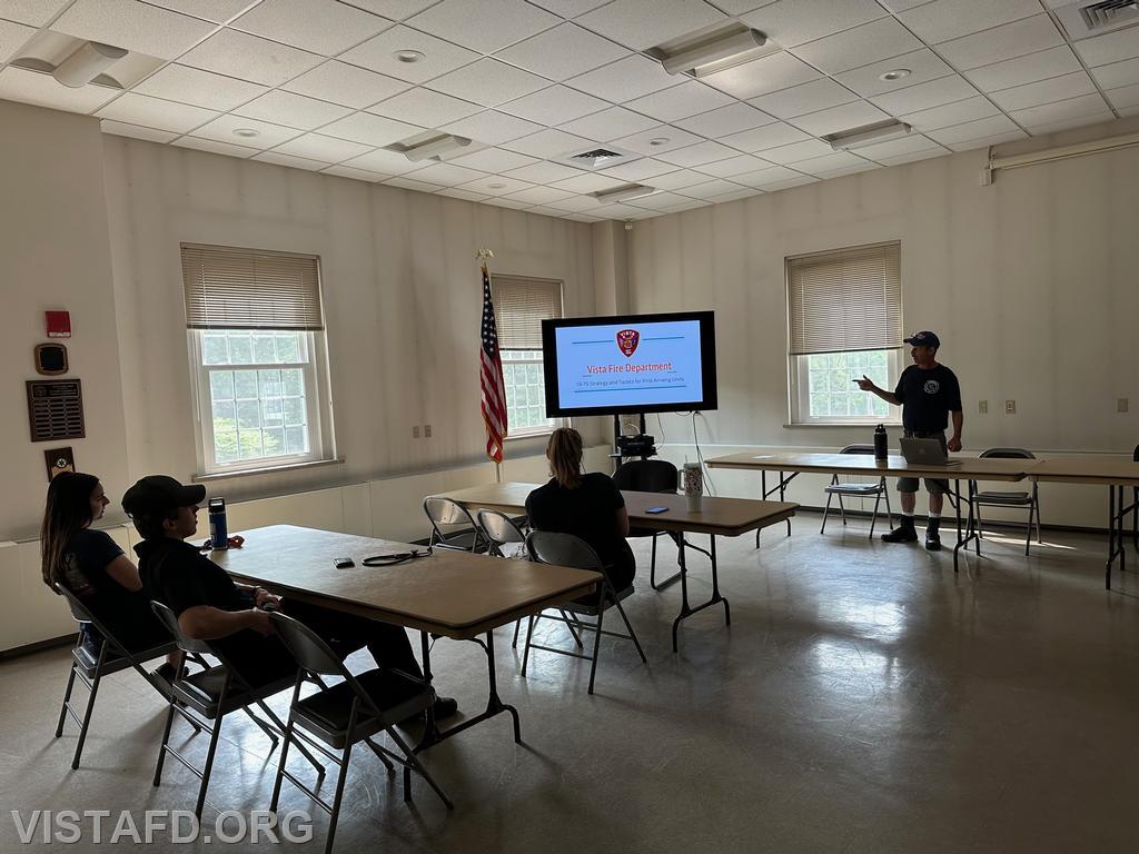 Vista Firefighters participating in the &quot;Firefighter Skills Class&quot; lecture - 06/11/23