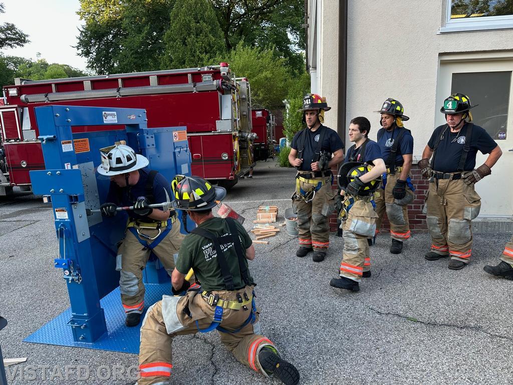 Assistant Chief Mike Peck going over forcible entry techniques - 07/10/23