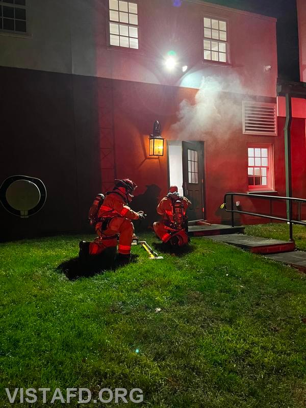 Vista Firefighters preparing to enter the structure fire atmosphere for the &quot;search & rescue&quot; drill - 11/11/24