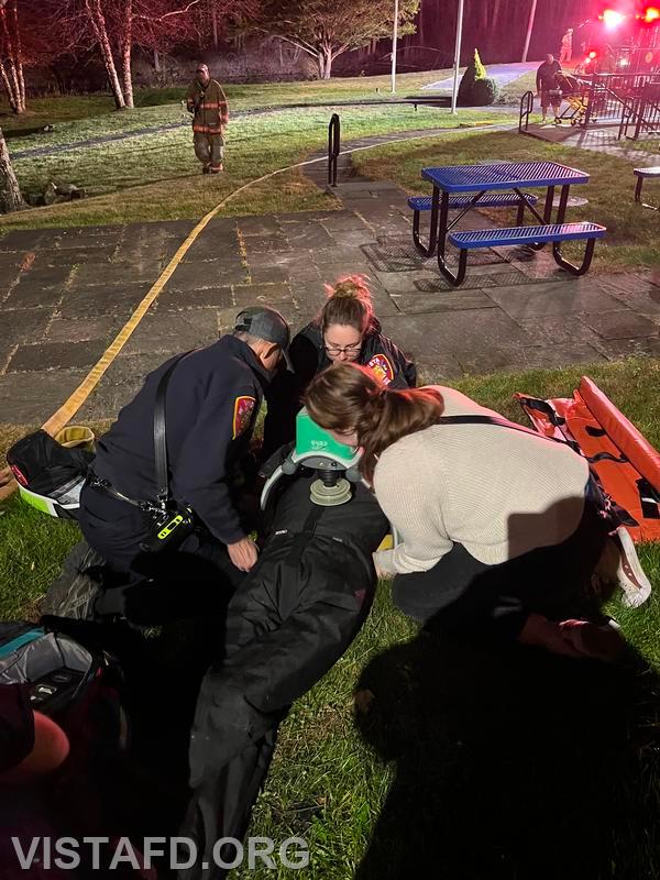 Vista EMS personnel practices performing CPR on a patient who was removed from the structure fire during our &quot;search & rescue&quot; drill - 11/11/24