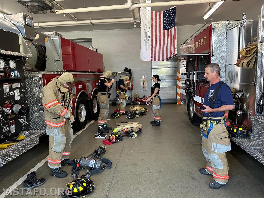 Vista Firefighters conducting a &quot;2-minute drill&quot; during &quot;Firefighter Skills Class&quot; - 07/23/23