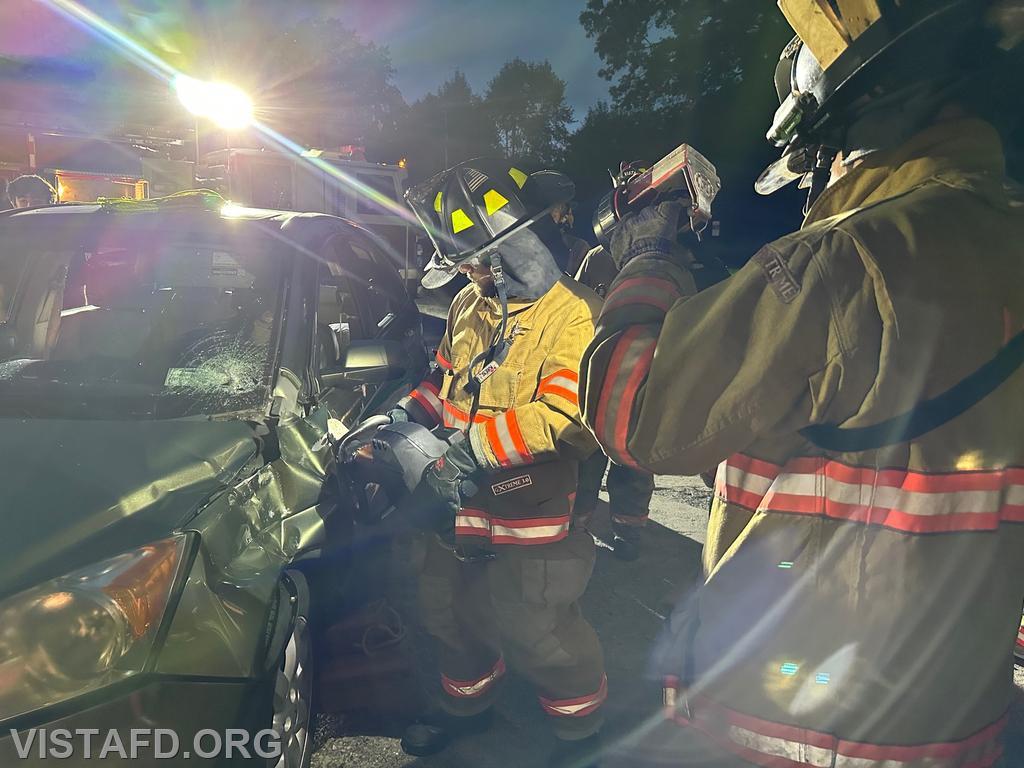 Vista Fire Department personnel practicing extrication operations - 08/28/23