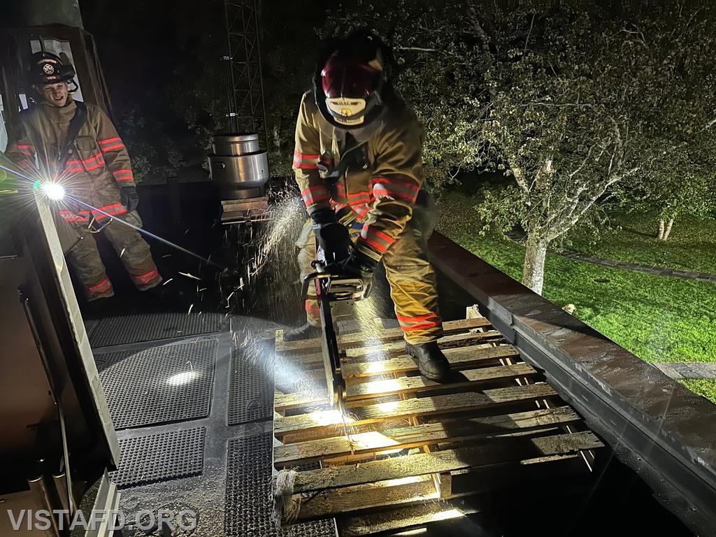 Vista Firefighters practicing ventilation operations - 10/09/23