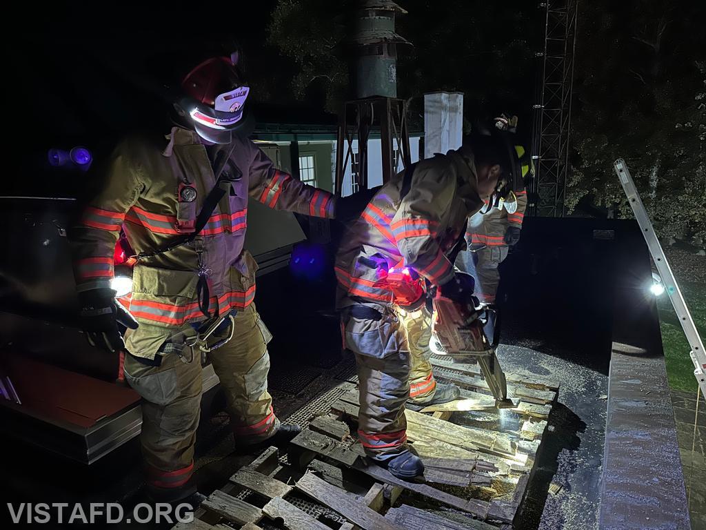 Vista Firefighters practicing ventilation operations - 10/09/23