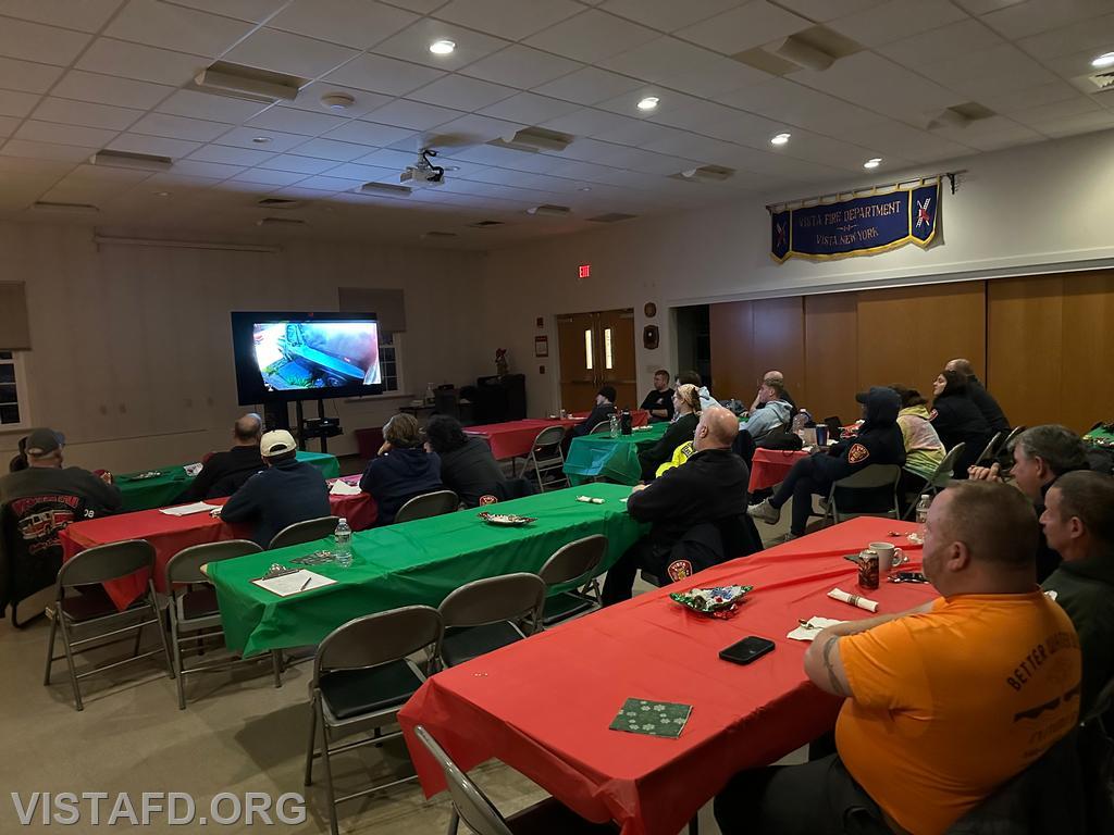 Vista Fire Department personnel watching the &quot;Burn: One Year on the Frontlines of the Battle to Save Detroit&quot; documentary - 12/11/23