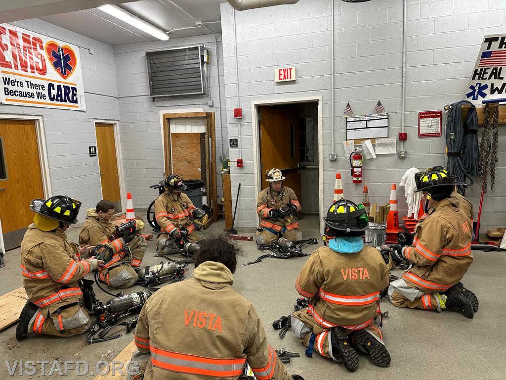 Assistant Chief Mike Peck going over how to use the SCBA with our Vista Firefighters - 02/19/24