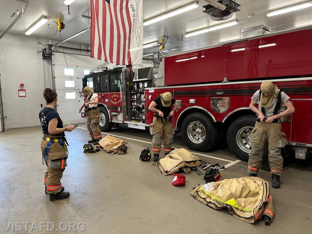 Vista Firefighters conducting a &quot;2-minute drill&quot; during &quot;Firefighter Skills Class&quot; - 03/17/24