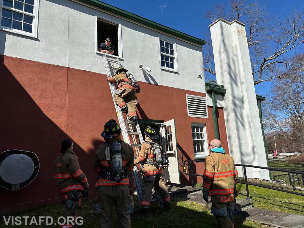 Vista Firefighters practicing ground ladder operations during &quot;Firefighter Skills Class&quot; - 03/17/24