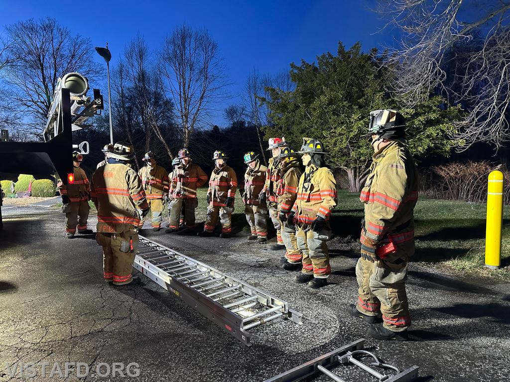 Assistant Chief Mike Peck going over our ground ladders - 03/18/24