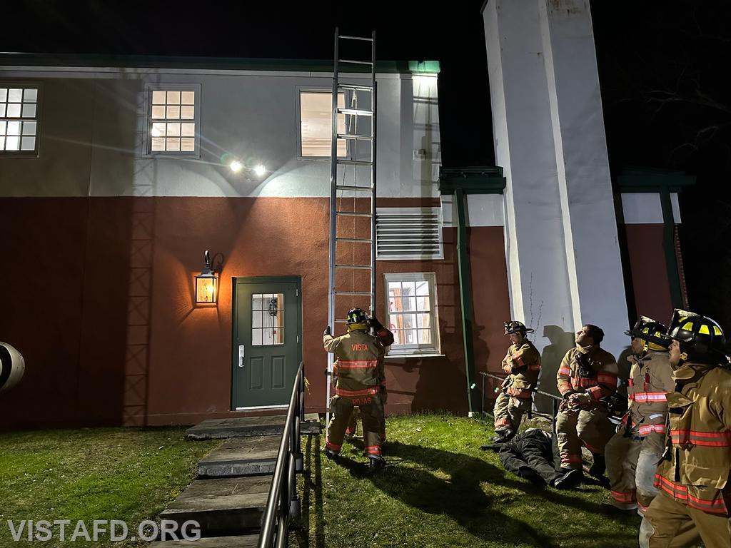 Vista Firefighters practicing ladder operations - 03/18/24