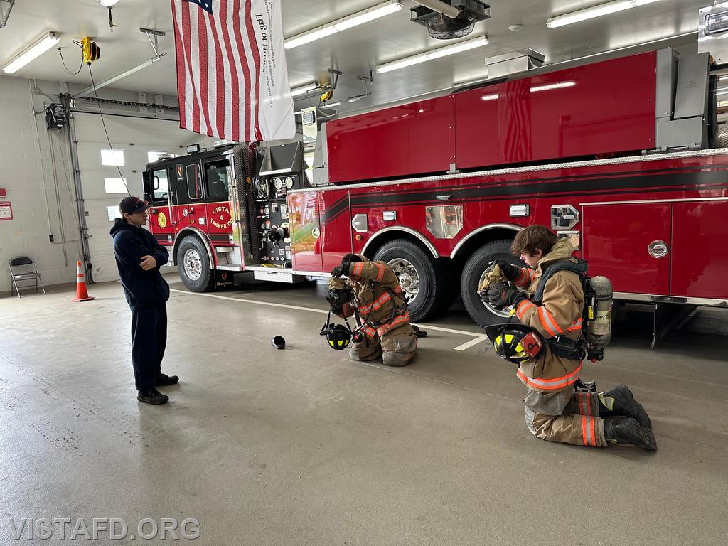 Vista Firefighters conducting donning drills during &quot;Firefighter Skills Class&quot; - 04/21/24