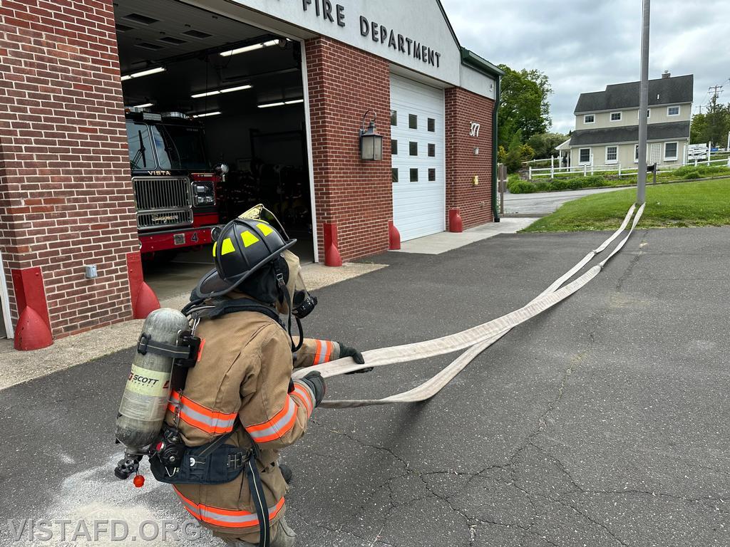 Probationary Firefighter Guillaume Pestie going through the Task Oriented Air Consumption (TOAC) course - 05/19/24
