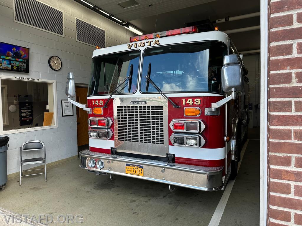 Engine 143 ready to go out driver training - 08/11/24