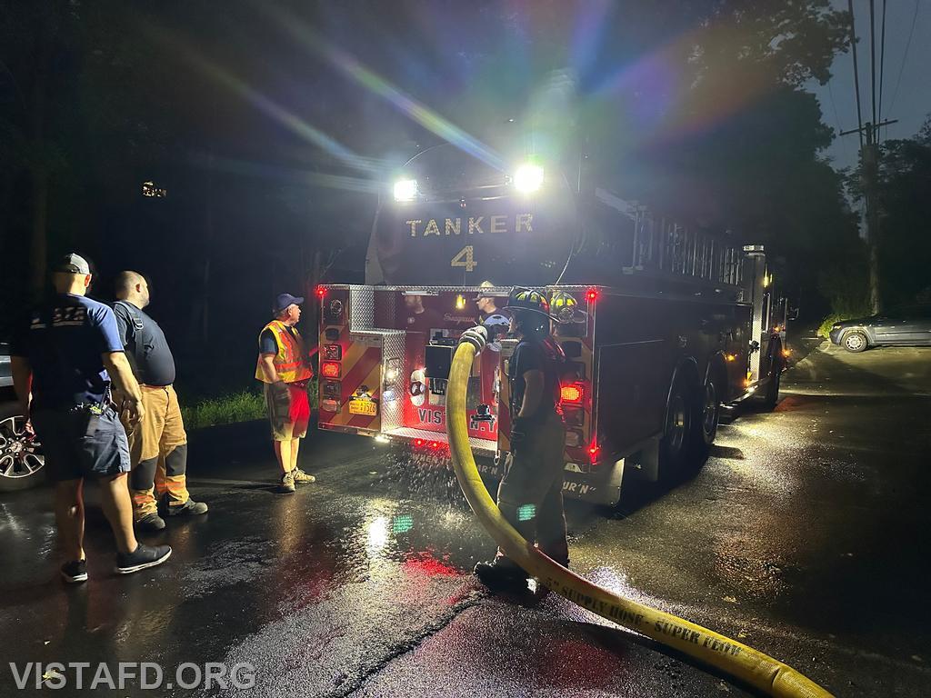 Vista Engine 141 filling up Vista Tanker 4 during the &quot;tanker shuttle&quot; drill - 08/26/24