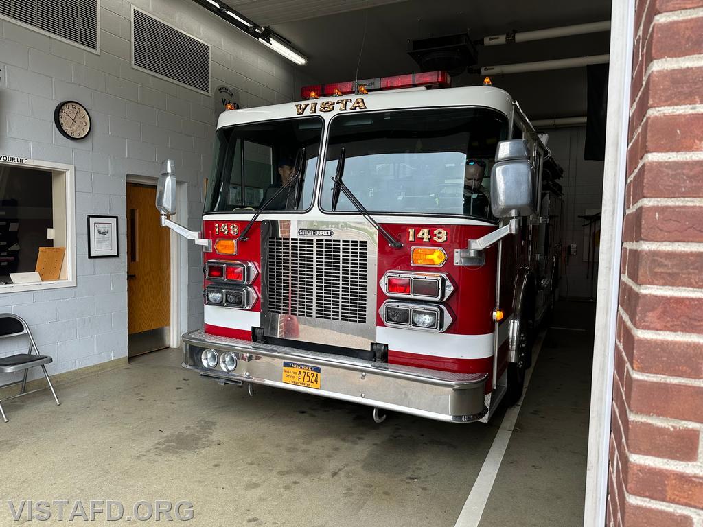 Engine 143 getting ready to go out driver training - 09/01/24