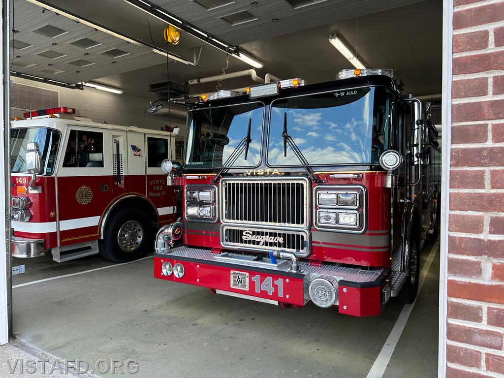 Engine 141 getting ready to go out driver training - 09/15/24