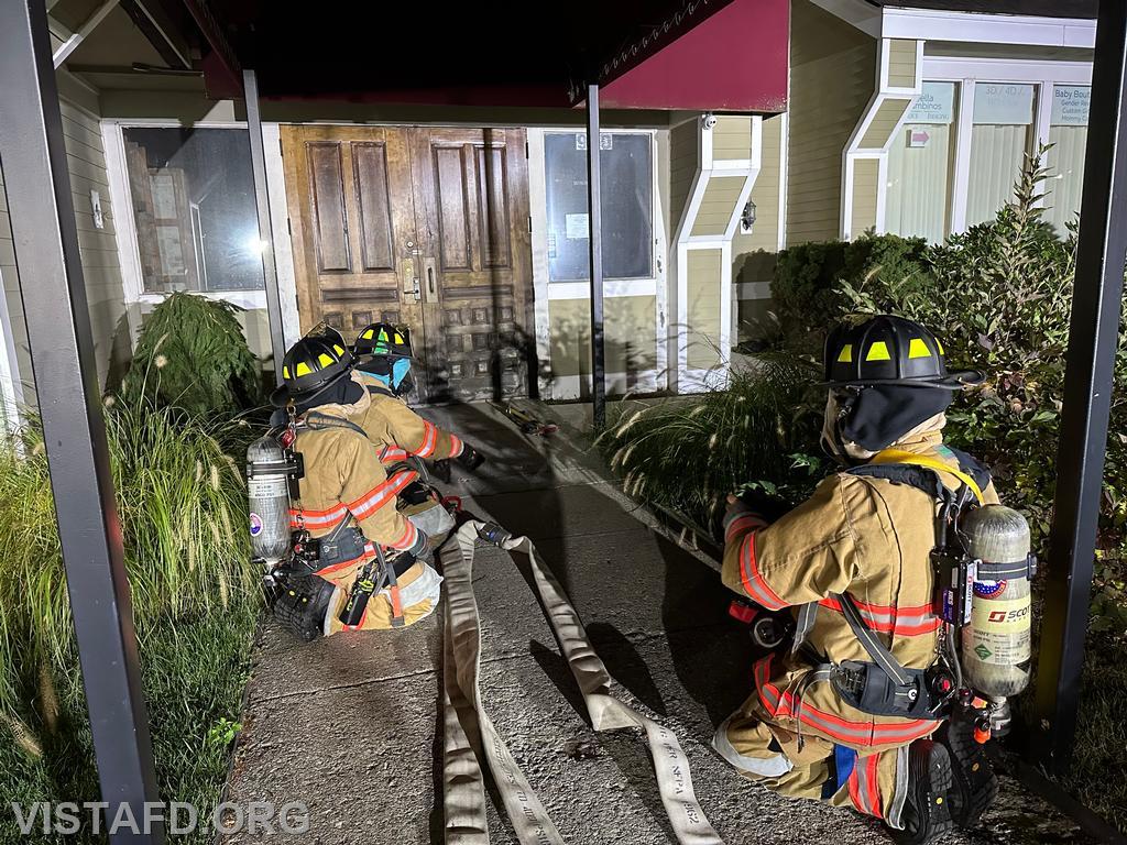 Vista Firefighters practicing hoseline advancement - 09/30/24