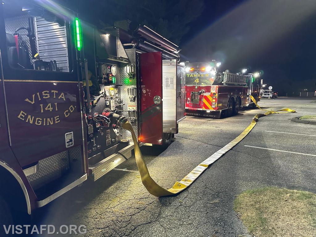 Vista Engine 141 and Tanker 4 operating during the hoseline advancement drill - 09/30/24