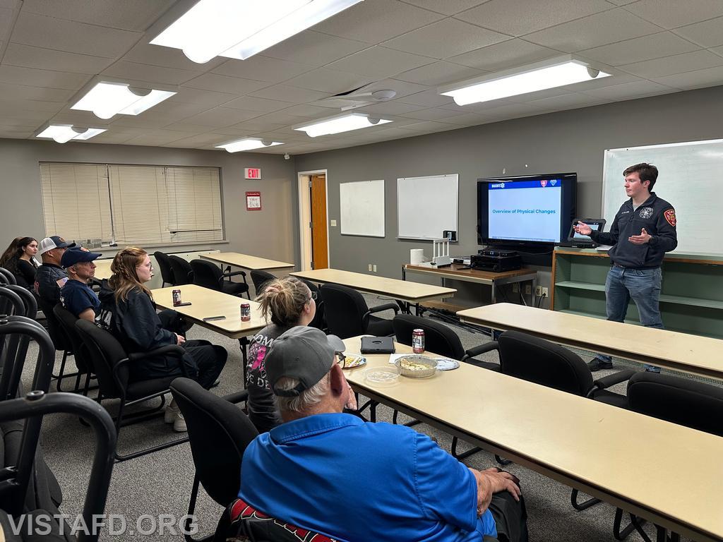 EMT Grant Vialardi leading the &quot;geriatrics&quot; drill - 10/21/24