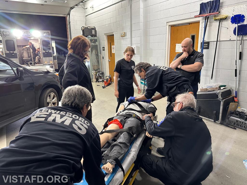 Vista Fire Department and mutual aid personnel going through a traumatic arrest scenario station during the &quot;Hands-On Skills with New York City Emergency Room Doctors&quot; drill - 10/28/24