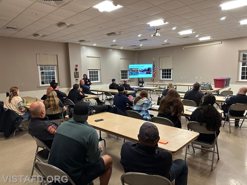 Foreman Leslie Smith conducting a &quot;Critical Incident Stress Debriefing (CISD) Overview&quot; - 11/18/24