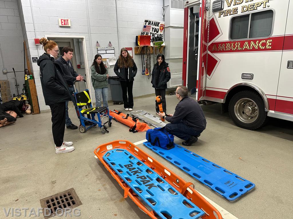 Assistant Chief Brian Porco going over lifting & moving devices with our Vista EMS personnel - 11/25/24