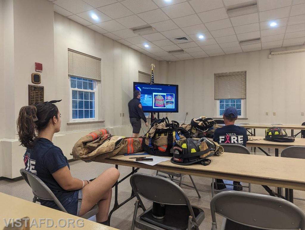Assistant Chief Brian Porco conducting a gear overview - 06/26/23